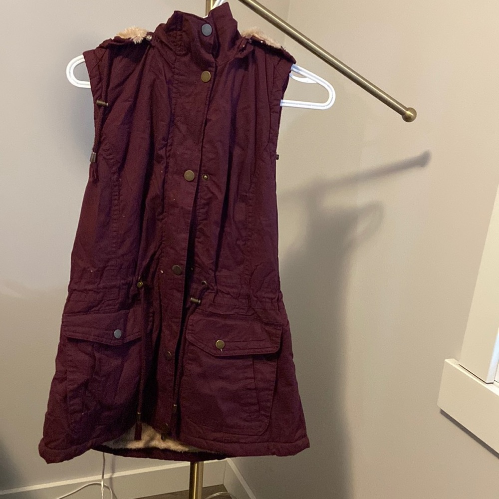 Burgundy vest